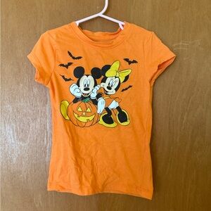 Orange Halloween Mickey and Minnie T-Shirt